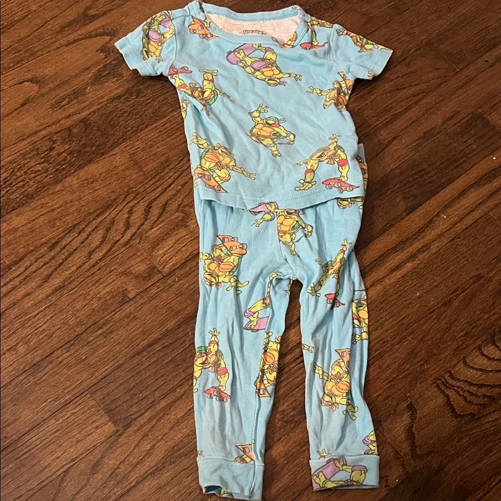 Kids Blue Ninja Turtle Cartoon Pajamas